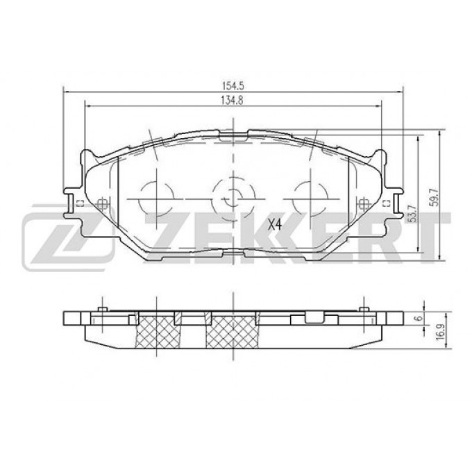 Тормозные колодки ZEKKERT дисковые BS-2092 BS2092