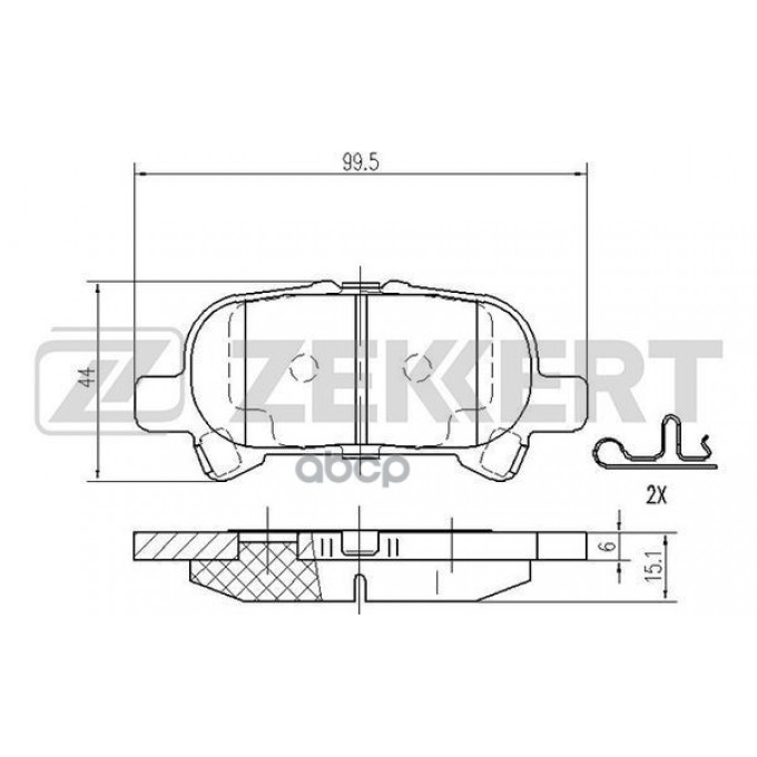 Колодки Торм. Диск. Задн. Toyota Avalon (Mcx2_) 99- Avalon (Gsx3_) 05- ZEKKERT арт. bs-20 BS2094