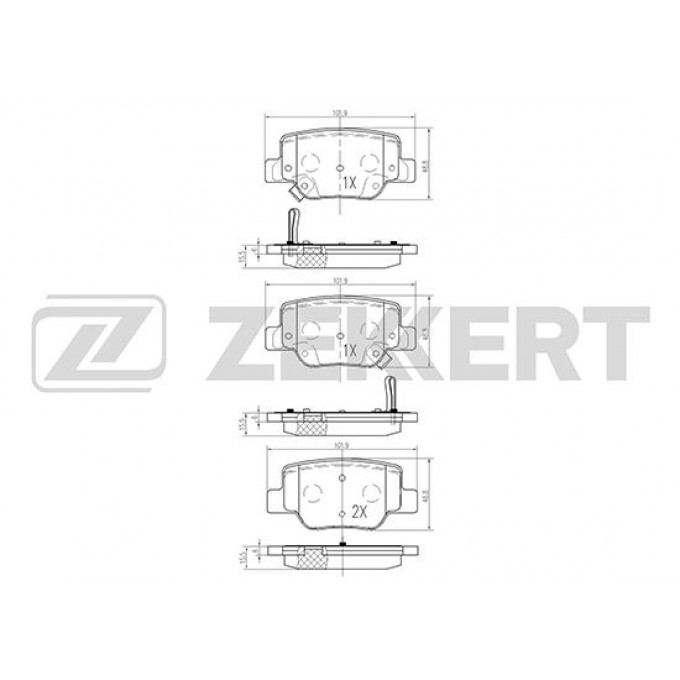 Тормозные колодки ZEKKERT дисковые BS-2095 BS2095