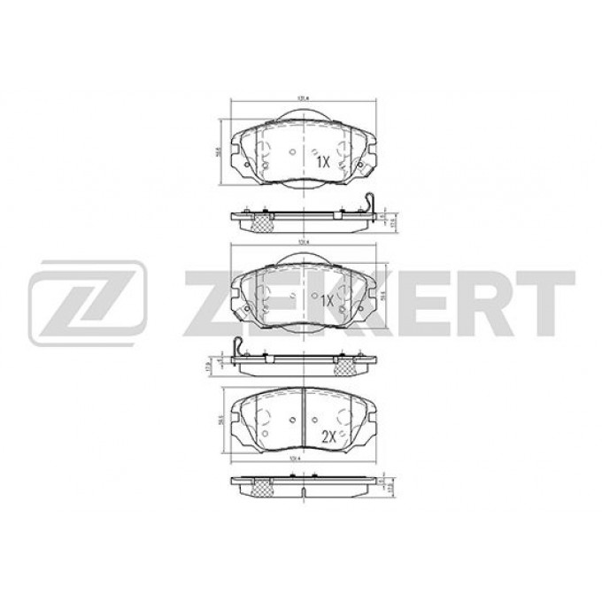 Тормозные колодки ZEKKERT дисковые BS-2113 BS2113