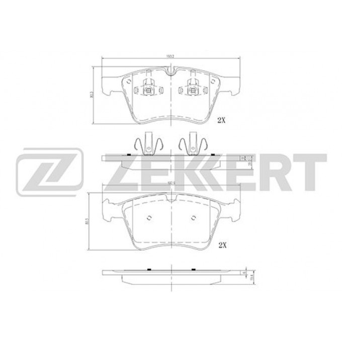 Тормозные колодки ZEKKERT дисковые BS-2126 BS2126