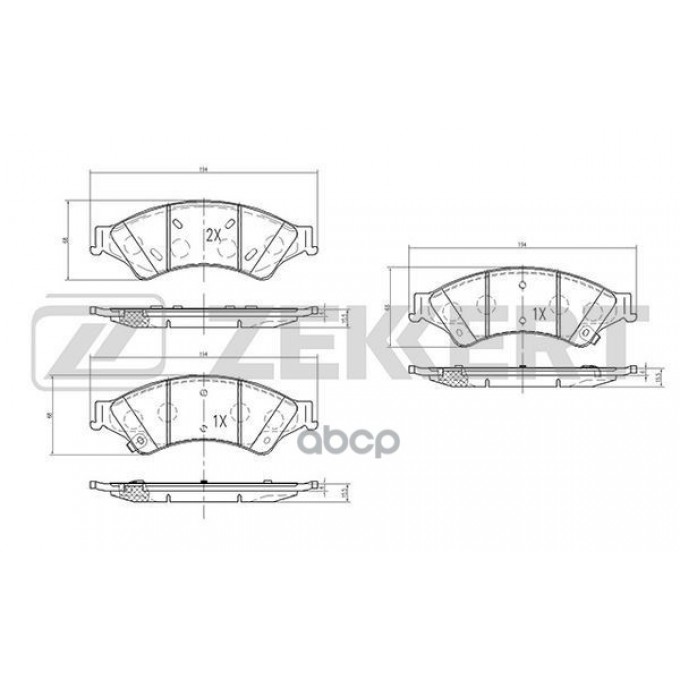 Колодки Торм. Диск. Передн. Ford Ranger Iii 11- ZEKKERT арт. bs-2127 BS2127