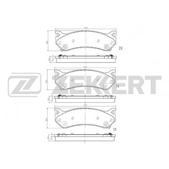 Тормозные колодки ZEKKERT дисковые BS-2128