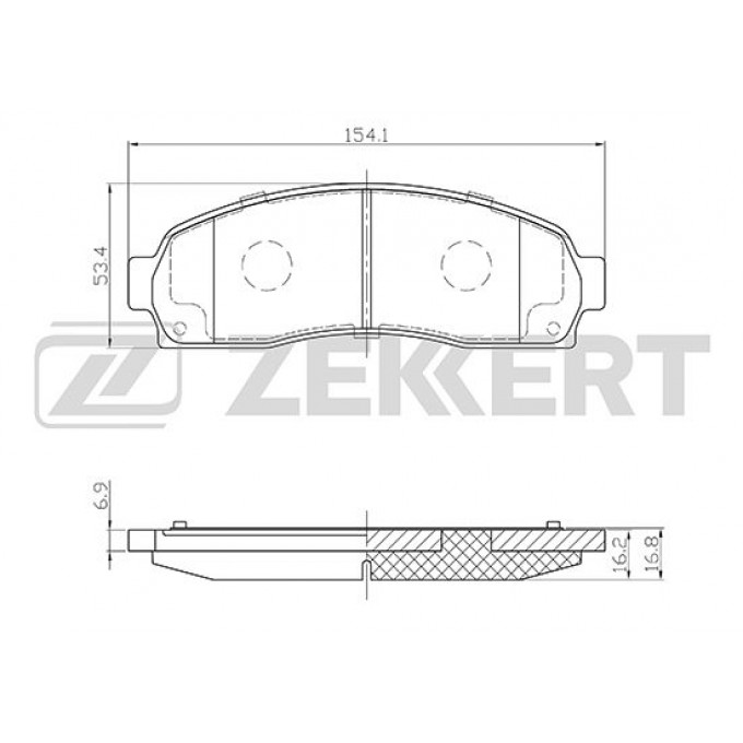 Тормозные колодки ZEKKERT дисковые BS-2130 BS2130