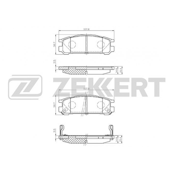 Тормозные колодки ZEKKERT дисковые BS-2133 BS2133