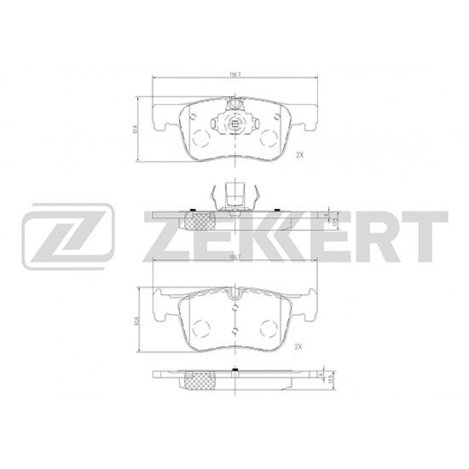 Тормозные колодки ZEKKERT дисковые BS-2143 BS2143