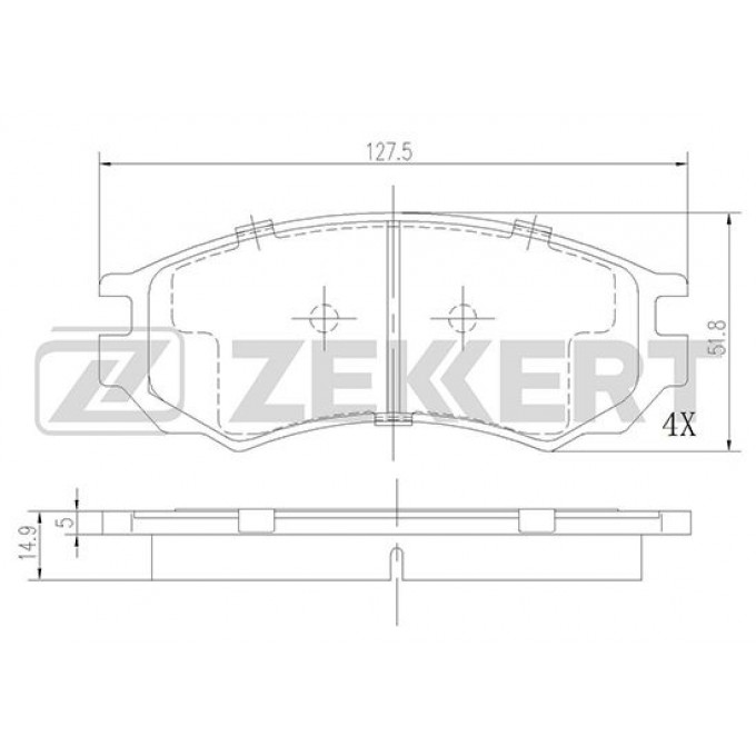 Тормозные колодки ZEKKERT дисковые BS-2153 BS2153