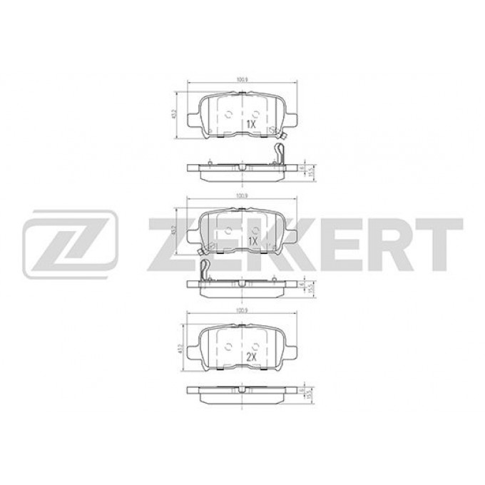 Тормозные колодки ZEKKERT дисковые BS-2158 BS2158