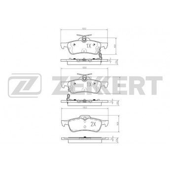 Тормозные колодки ZEKKERT дисковые BS-2161