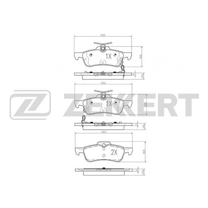 Тормозные колодки ZEKKERT дисковые BS-2161 BS2161