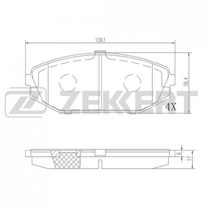 Тормозные колодки ZEKKERT передние BS2167