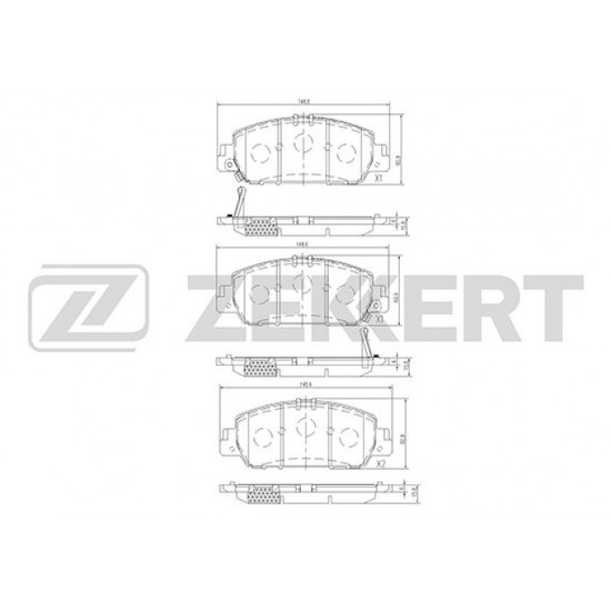 Тормозные колодки ZEKKERT дисковые BS-2170 BS2170