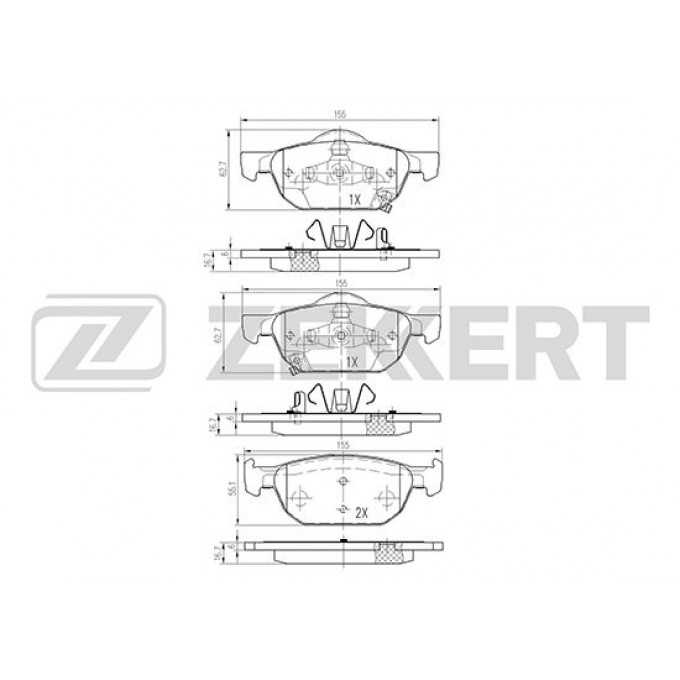 Тормозные колодки ZEKKERT дисковые BS-2172 BS2172