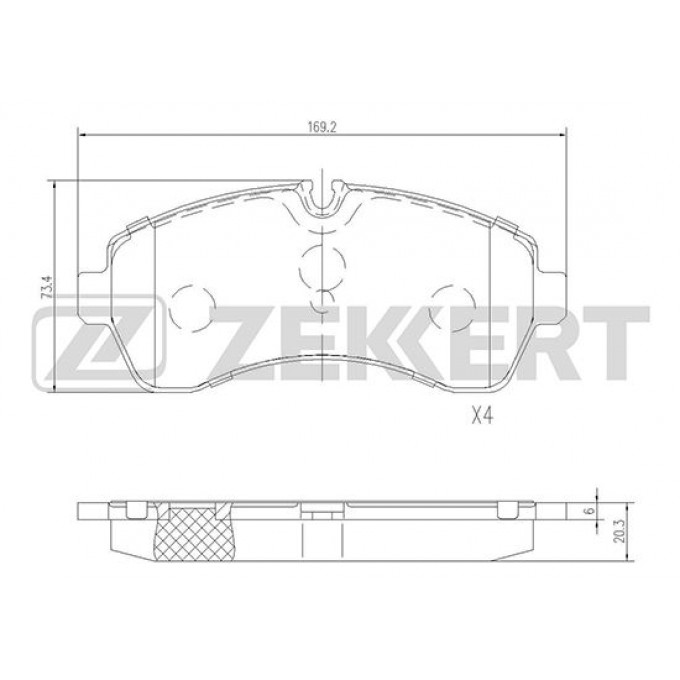 Тормозные колодки ZEKKERT дисковые BS-2184 BS2184