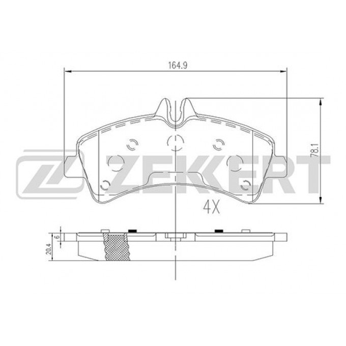 Тормозные колодки ZEKKERT дисковые BS-2185 BS2185