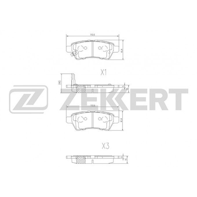 Тормозные колодки ZEKKERT дисковые BS-2333 BS2333