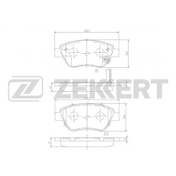 Тормозные колодки ZEKKERT дисковые BS-2343 BS2343