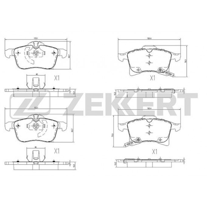 Тормозные колодки ZEKKERT дисковые BS-2368 BS2368