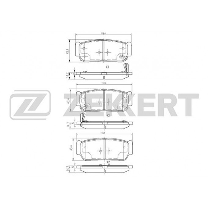 Тормозные колодки ZEKKERT дисковые BS-2424 BS2424