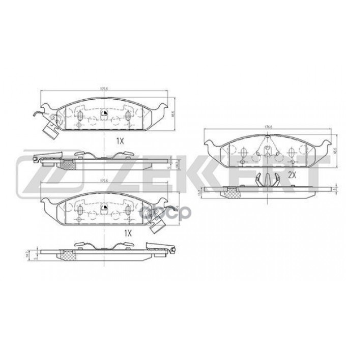 Колодки Торм. Диск. Передн. Chrysler Cirrus Ii 94- Stratus (Ja Jx) 95- Dodge Stratus 95- BS2427