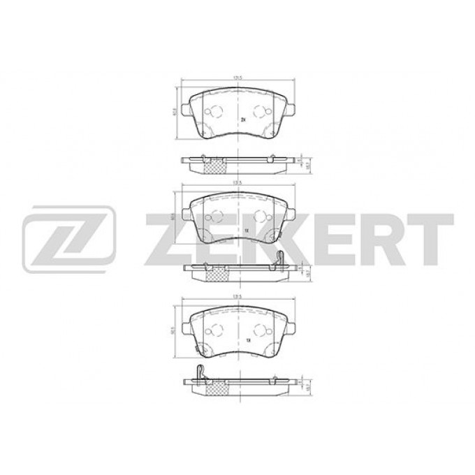 Тормозные колодки ZEKKERT дисковые BS-2437 BS2437