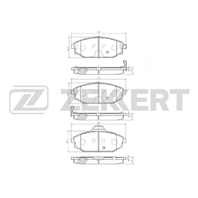 Тормозные колодки ZEKKERT дисковые BS-2440 BS2440