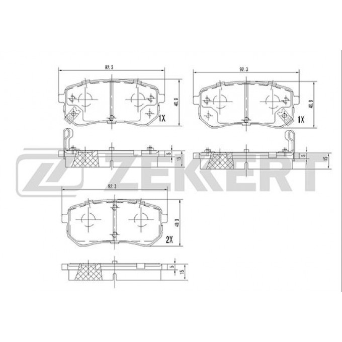 Тормозные колодки ZEKKERT дисковые BS-2442 BS2442