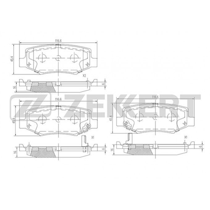 Тормозные колодки ZEKKERT дисковые BS-2447 BS2447