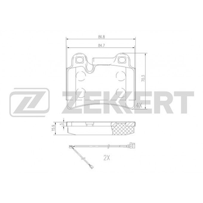 Тормозные колодки ZEKKERT дисковые BS-2451 BS2451