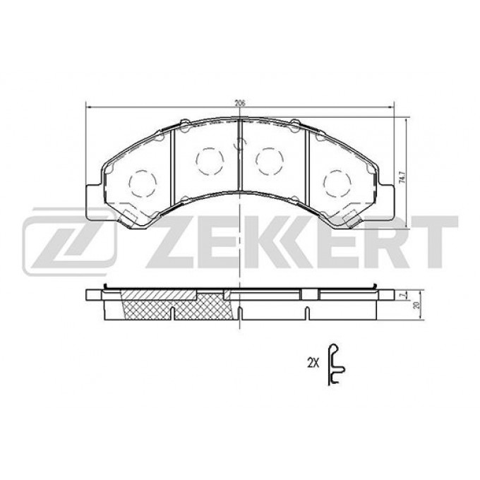 Тормозные колодки ZEKKERT дисковые BS-2454 BS2454