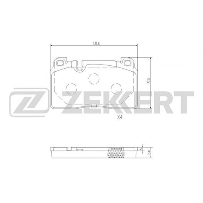 Тормозные колодки ZEKKERT дисковые BS-2456 BS2456