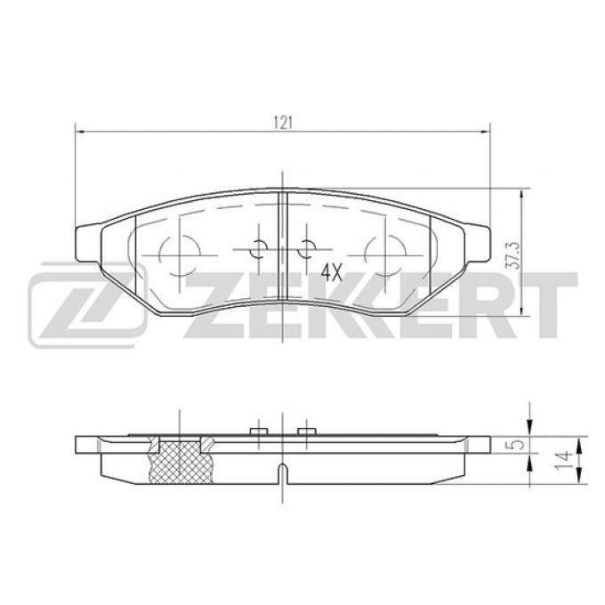 Тормозные колодки ZEKKERT дисковые BS-2461 BS2461