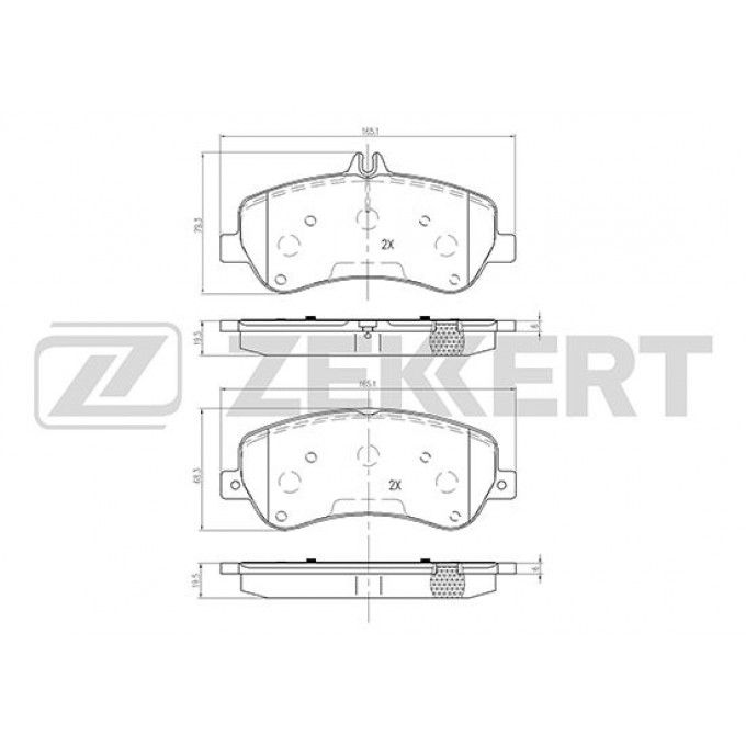 Тормозные колодки ZEKKERT дисковые BS-2466 BS2466