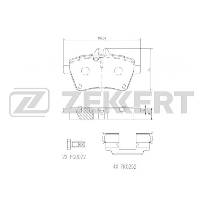 Тормозные колодки ZEKKERT дисковые BS-2469 BS2469