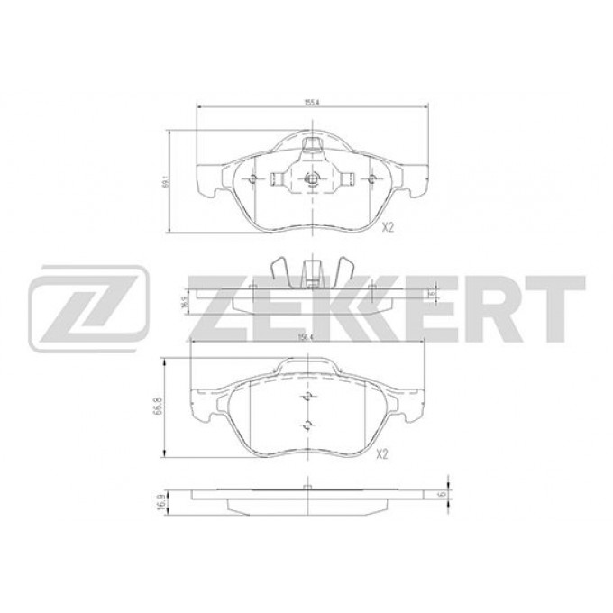 Тормозные колодки ZEKKERT дисковые BS-2488 BS2488