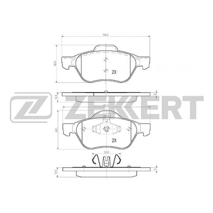 Тормозные колодки ZEKKERT дисковые BS-2514 BS2514