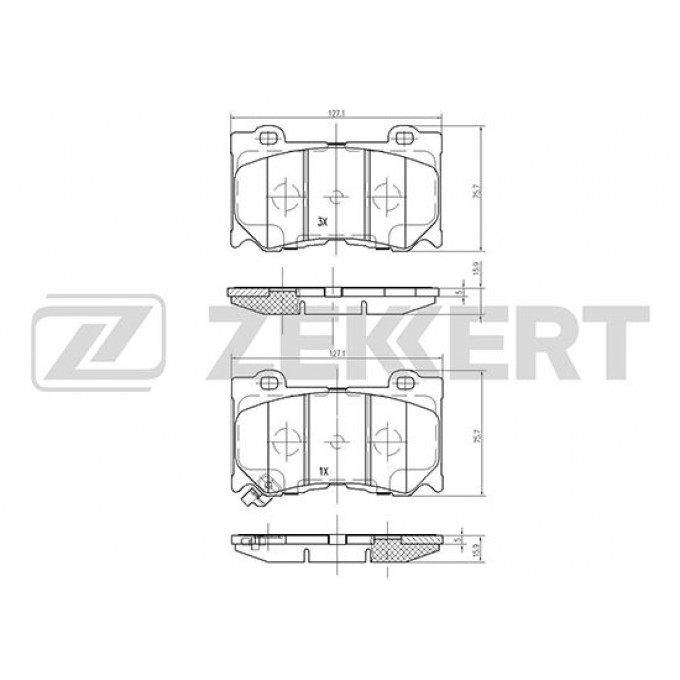 Тормозные колодки ZEKKERT дисковые BS-2517 BS2517