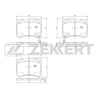 Тормозные колодки ZEKKERT дисковые BS-2519