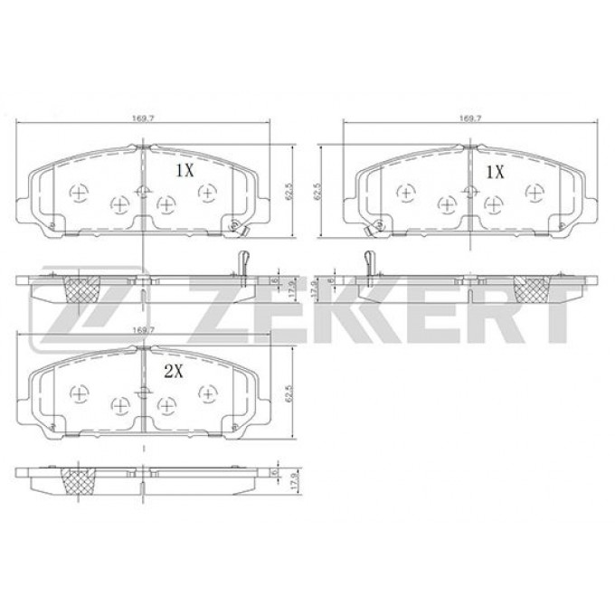 Тормозные колодки ZEKKERT дисковые BS-2520 BS2520