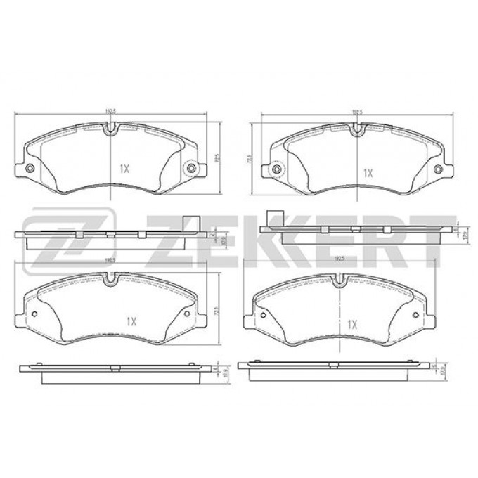 Тормозные колодки ZEKKERT дисковые BS-2531 BS2531