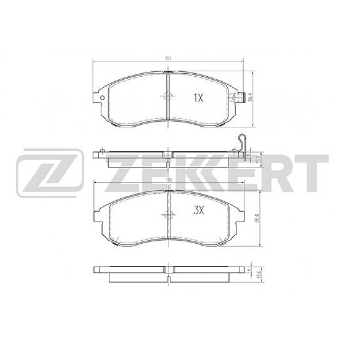 Тормозные колодки ZEKKERT дисковые BS-2536 BS2536