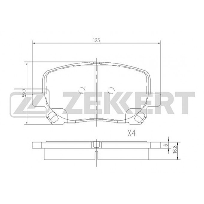 Тормозные колодки ZEKKERT дисковые BS-2704 BS2704