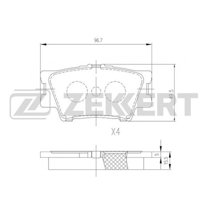 Тормозные колодки ZEKKERT дисковые BS-2715 BS2715