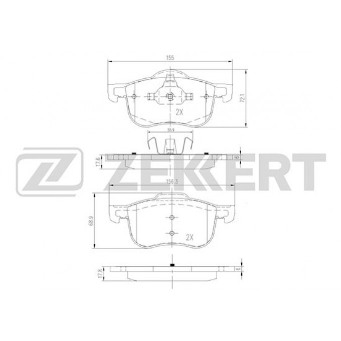 Тормозные колодки ZEKKERT дисковые BS-2760 BS2760