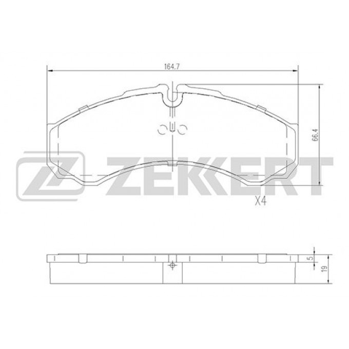 Тормозные колодки ZEKKERT дисковые BS-2801 BS2801