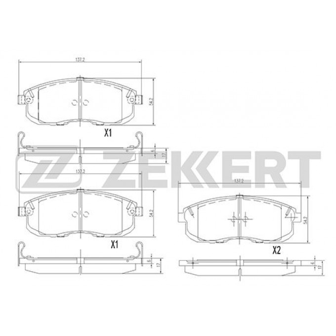 Тормозные колодки ZEKKERT дисковые BS-2806 BS2806