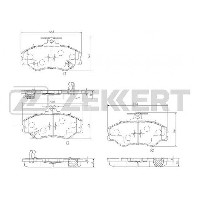 Тормозные колодки ZEKKERT дисковые BS-2808 BS2808