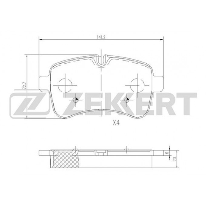 Тормозные колодки ZEKKERT дисковые BS-2822 BS2822