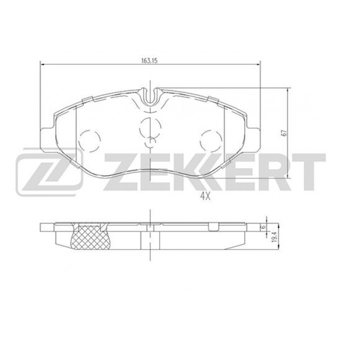 Тормозные колодки ZEKKERT дисковые BS-2823 BS2823