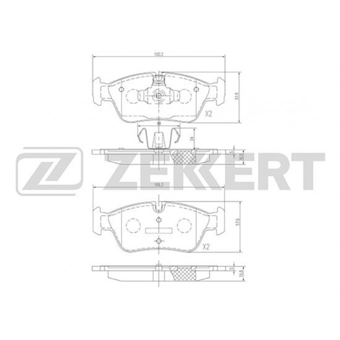 Тормозные колодки ZEKKERT дисковые BS-2828 BS2828